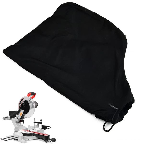 Dust Bag for 255 Model Miter Saw with Zipper & Wire Stand for Easy Disposal of Dust Inside, Belt Sander Parts Anti-dust Cover Bag (Black)