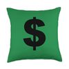 Dollar Sign Throw Pillow