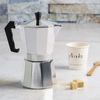 6 Cup Silver Stovetop Espresso Maker Durable Cast Aluminum Coffee Maker