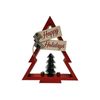 Decorative red wooden Christmas tree, Holiday Rustic Tree decor, Art69