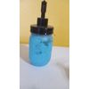 Rustic Farmhouse Blue Painted Sealed Mason Jar Soap Dispenser