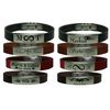 Tinas Fun Shop mm with Engraving Plate and Stainless Steel Genuine Leather Bracelet Stainless Steel Clasp including an engraving of your choice (23 inch) (14 cm), Stainless Steel