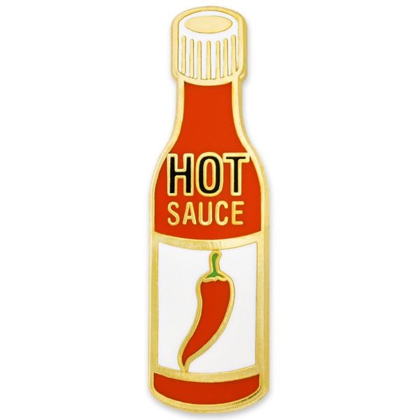 PinMart Spicy Hot Sauce Bottle Enamel Lapel Pin