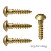 #12 x 3" Solid Brass Wood Screw Slotted Round Head Qty 250