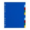 Oxford A4 Plastic 10 Part Dividers, Assorted, 1 Set