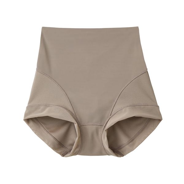 Gunze RIZAP RZ4062H Women's Belly & Waist Compression Short Girdle, Veil Brown, L, bale brown