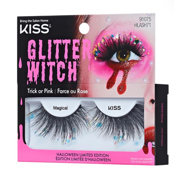 Kiss Glitter Witch Halloween Limited Edition Fale Lashes, Magical, Black