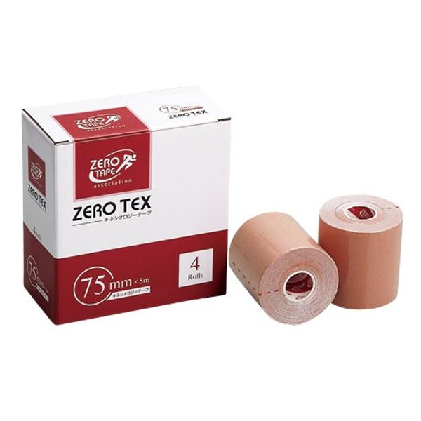 Zero Tex Kinesiology Tape 75 mm X 5 m 4 Pack