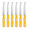 Kiwi SET 512 6 piece Fruit Knives,Silver and Yellow