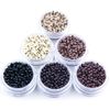 Kullke Micro Rings Micro Beads Nano Hair Rings Nano Beads Without Silicone Lined for Extensions Nano Extensions Beads Rings (200PCS, 8 Dark Blond)