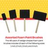 School Smart Wedge Foam Paint Brush Set, Assorted Size, Set of 48
