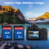 INDMEM SD Card 2GB 2 Packs Class 4 MLC Secure Digital Flash Memory Card Camera Card