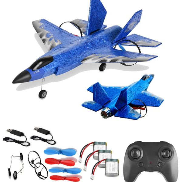 Generic RC Plane, F-35 Jet Plane Remote Control Glider Airplanes,2 Channel 2.4GHZ Remote Control Plane Aircraft,RC Airplane Easy to Fly for Adults Beginners (Blue)