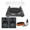 Audio-Technica AT-LP60XBT Bluetooth Turntable with Monitors and Cleaning Kit