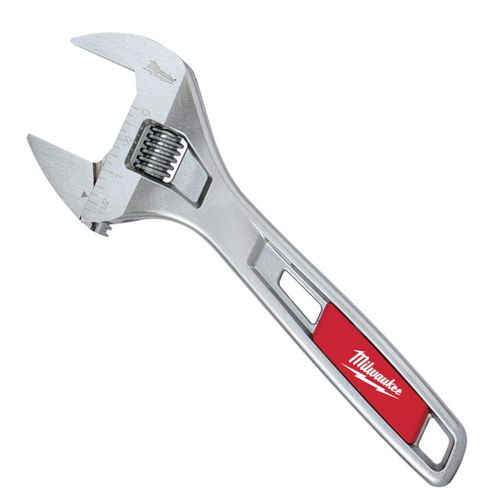 Milwaukee 48227508 8" Wide Jaw Adjustable Wrench - Silver