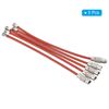 PATIKIL 3.5 Inch Length Wire Keychain Cable, 5 Pack Stainless Steel Key Ring Loop, Red