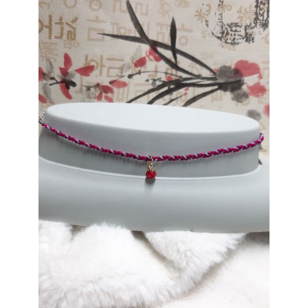 Colorful choker necklace / knot necklace / lovely color pink