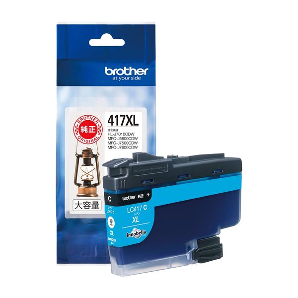 Brother Industry [Brother Genuine] Ink Cartridge Cyan (Large Capacity) LC417XLC Compatible Model Number: MFC-J7500CDW, MFC-J5800CDW and others, Small