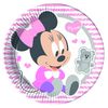 Disney 47666 Mickey & Friends Plates, Rosa, Bianco