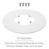 DCCSTANDS Clover Flex Low Freestanding Swivel Stand with Round Plate
