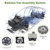 SCITOO 7Inch Universal Slim Radiator Cooling Fan Push Pull Electric 12V Mount Kit Plastic Black