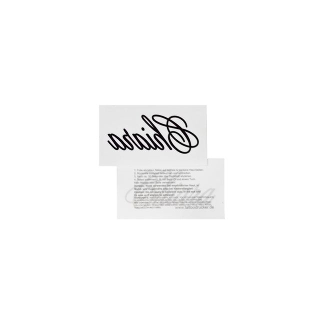 1 x Chiara Tattoo - Schriftzug in schwarz - Temporary Body Tattoo (1)