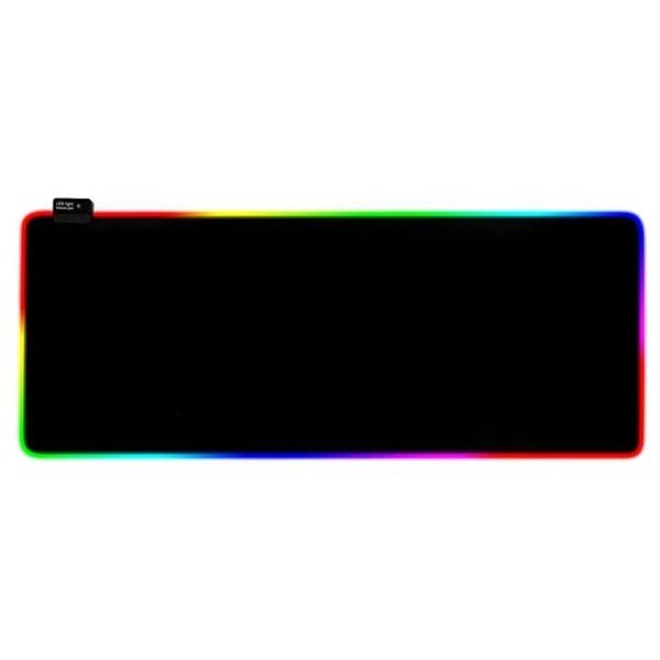 Large LED Gaming Mouse Pad RGB Computer Keyboard Mouse Mat w/ 10 Light Modes Non-Slip Rubber Base for Game Office - Black