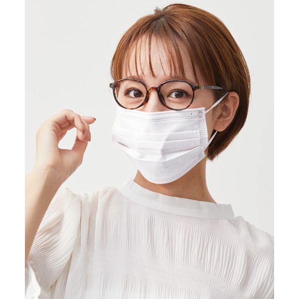 clarissa Disposable Mask, Non-woven Fabric, Individual Packaging, Made in Japan, For Adults, Regular Size, Mask, White, Set of 30, White