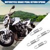 Hihaha 6cm Length Motorcycle Brake Pedal Return Spring /4pcs Silver Tone