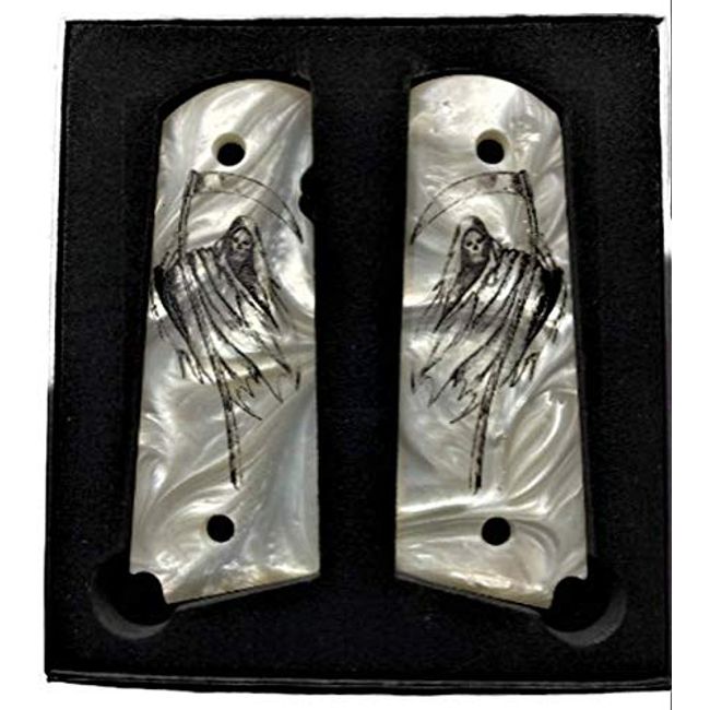 Premium Gun Grips 1911 Full Size Grim Reaper Compatible Replacement for Colt Gov and Clones