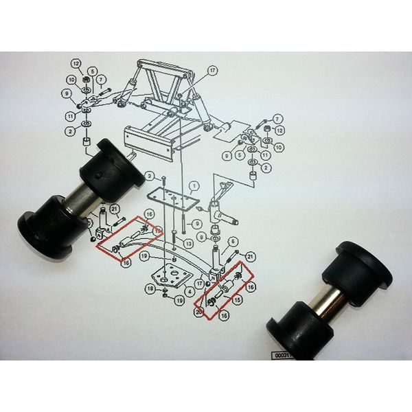 Huskey Parts Company Club Car Front Leaf Spring Bushing Kit Fits Club Car DS Golf Cart 1981 up…