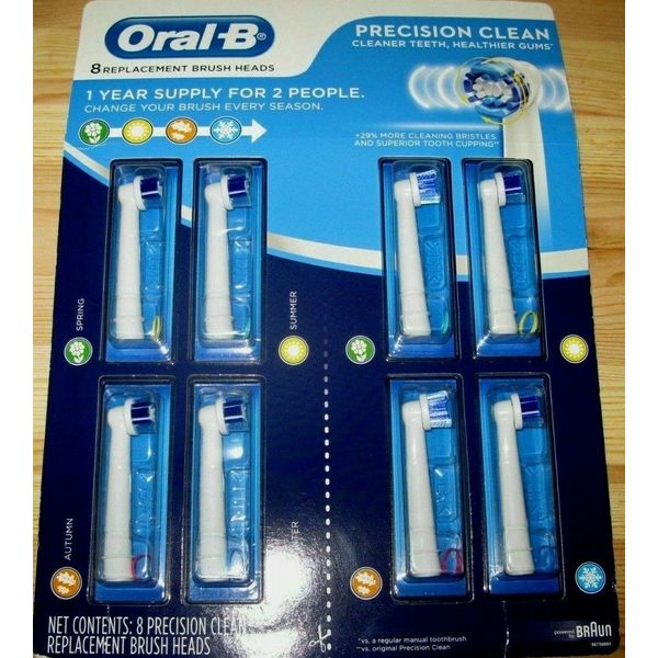 New ORAL-B PRECISION CLEAN  8 Replacement Brush Heads