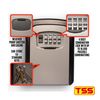 TSS Medium Size Wall Mounted Key Safe 4 Wheel Combination Key Lock Box Outdoor Key Box Wall Mounted