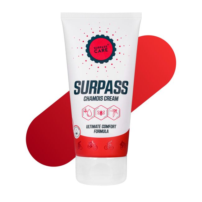 SURPASS Premium Chamois Creme | Gesäßcreme Radfahren | Hautschutz Gegen Reibungen Und Entzündungen | Einzigartige Mischung Aus Ölen Und Wachsen | Fahrrad Sitzcreme Enthält Eukalyptusöl (170ml)