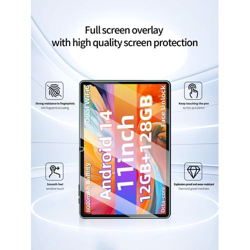 Screen Protector for COLORROOM C5 JPSB Android 14 Tablet 11inch 2in1 Tablet PC,UYRUREL Anti-Scratch 9H Hardness Touch Sensitive 2.5D Rounded Edges Bubble Free Easy to Install,2 Pack.