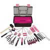 NEW!! APOLLO Household Tool Kit, w/Tool Box Pink 170pc