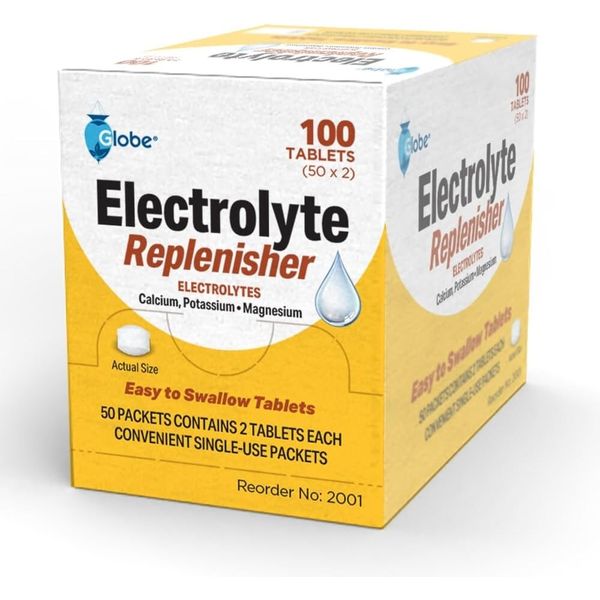 Electrolyte Replenisher Tablets (2 Tablets/Packet) 100 Tablets! Travel Size!!