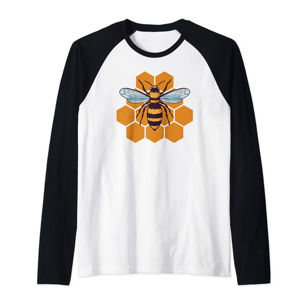 BEE HIVE Beekeeper Bees Meme Raglan Baseball Tee