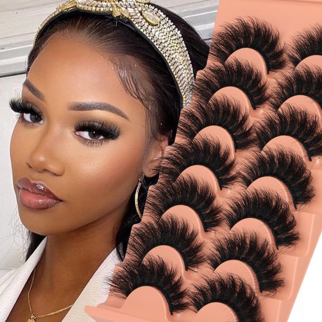 Mink Lashes Fluffy False Eyelashes 18mm Dramatic Faux Mink Eyelashes Natural Look Cat Eye Volume Eye Lashes Multipack by Focipeysa