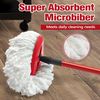 NEWE Mop Heads Replacements 2 Pack with Triangle Base for O-Cedar EasyWring 1 Tank System, Microfiber Spin Mops Replace Refills for Deep Cleaning All Floors (White)