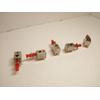 5X Pack Maintained 6 Pins 8 w/Legs Push Button Power Switch Red Reset KXW Lock