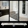 Linear Shower Drain Set 24" Rectangular Stainless Shower Drain w/Cover Grate