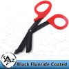 Trauma Shears 7.25" Black Fluoride Coated Blades Paramedic EMT Scissors Red