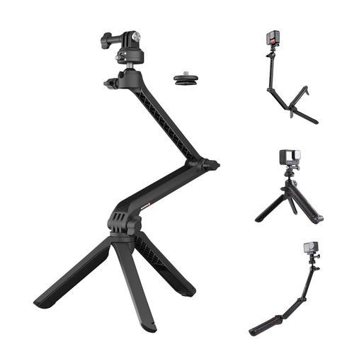 PGYTECH CapLock MantisPod Z, Video Vloggingd for DJI OSMO Action 4/3, for Gopro 12/11/10, for OSMO Pocket 3/2, Action Camera for Insta360 X4/X3/ONE RS/R with 1/4"-20 Thread Adapter