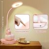 Desk Lamp, Desk Light with 5 Level Brightness USB Charging Port, Dimmable Office