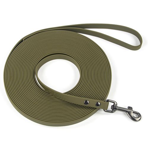 Wolfone Waterproof Dog Training Leash Long Line - Army Green 50ft Outdoor Lead for Recall, Beach, Swimming, Hiking - Strong Longline for Small Medium Large Dogs