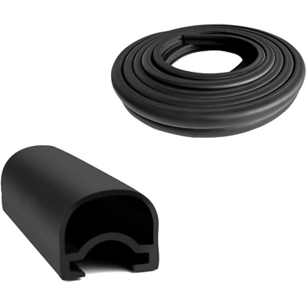 RV Seal Black Rubber for 1 X 15/16 Inch X 35' D-Seal Weather Stripping 018-312-E