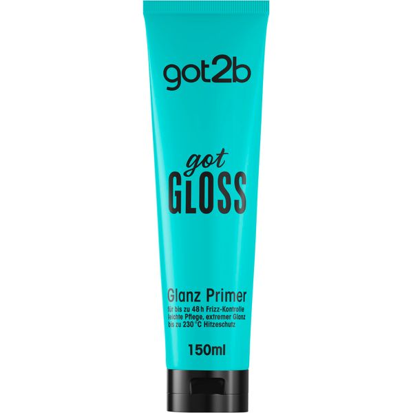 got2b Glanz Primer gotGloss (150 ml), Styling Creme mit Anti-Frizz-Formel spendet Feuchtigkeit, schenkt natürlichen Glanz und schützt vor Temperaturen bis zu 230 °C