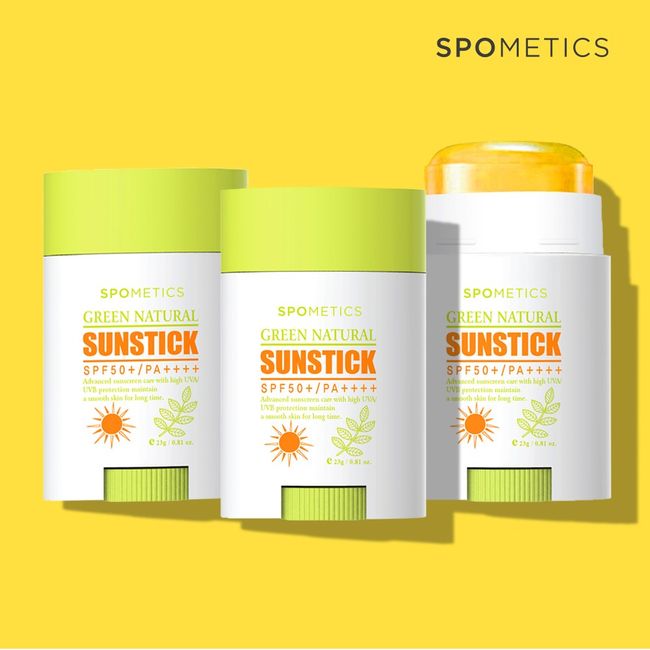 Spometics Green Natural Transparent Sun Stick 23gx3 [SPF50+/PA++++]