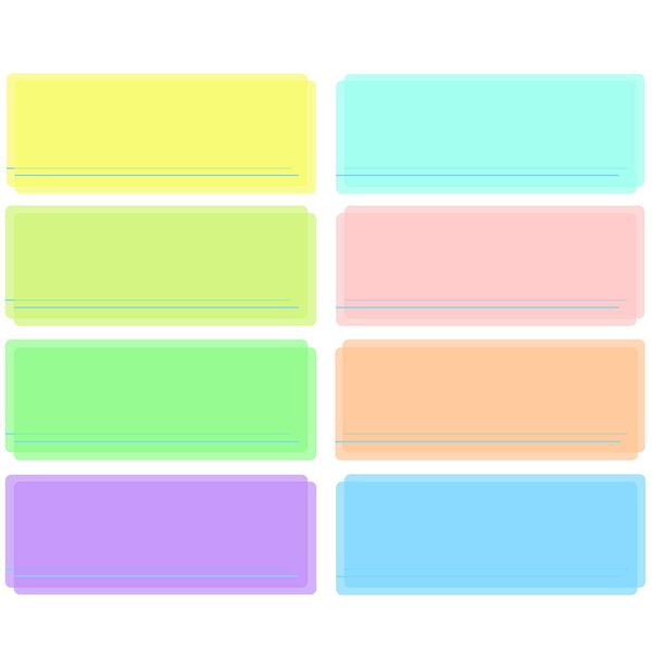Zonon Guided Reading Highlight Strips Colored Overlay Reading Tracking Rulers Helps with Reduce Visual Stress (16 pack)